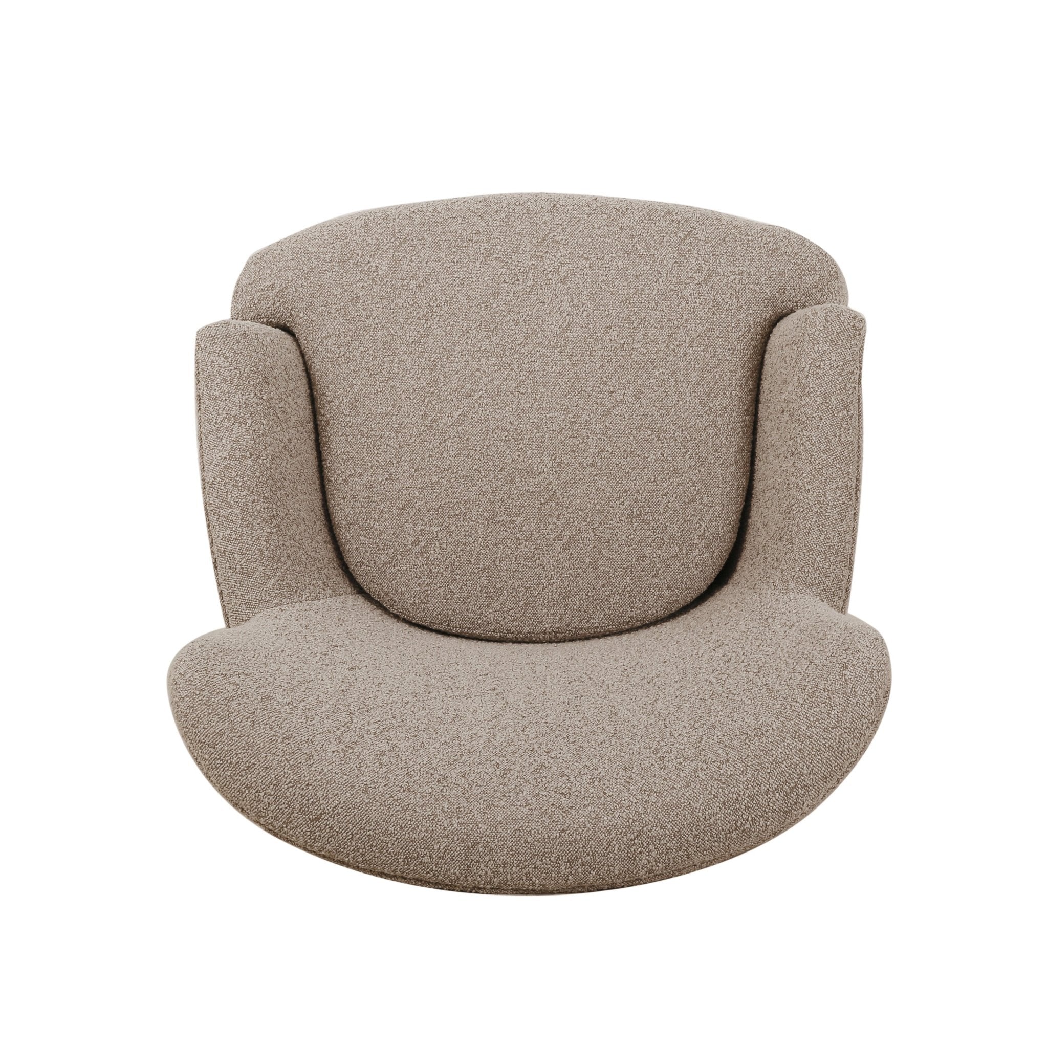 Melodique Boucle Fabric Upholstered Club Chair with Tapered Legs - Accent Chairs
