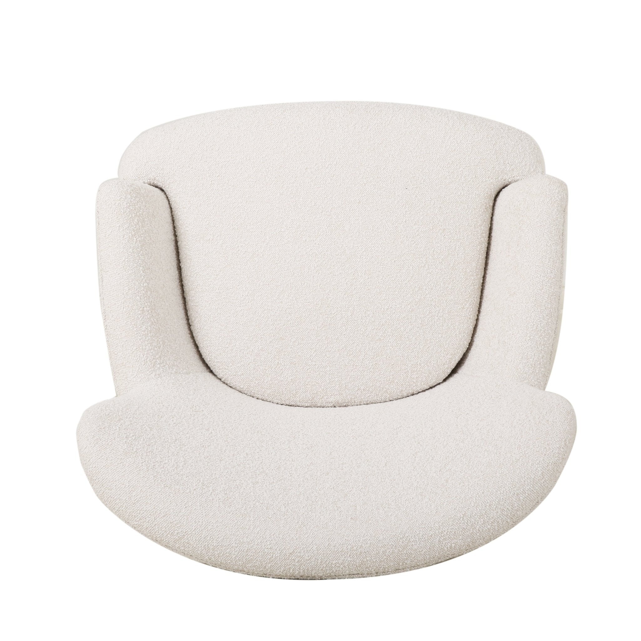 Melodique Boucle Fabric Upholstered Club Chair with Tapered Legs - Accent Chairs