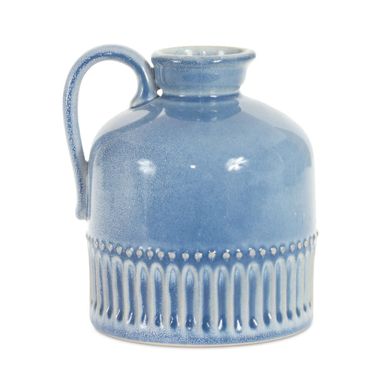 Mini Ceramic Jug Vase with Handle, Set of 2 - Vases