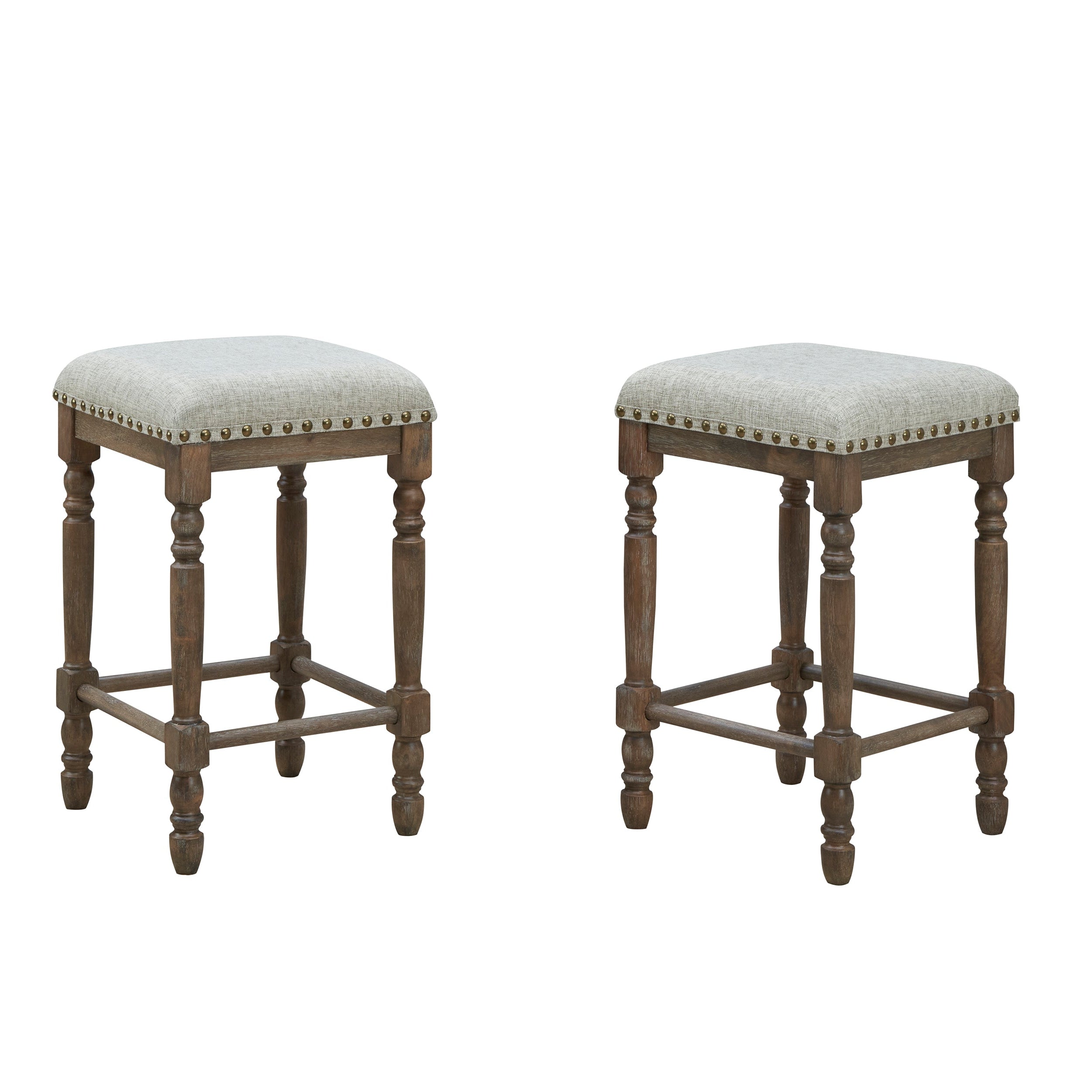 Set of Brittany Upholstered Stools
