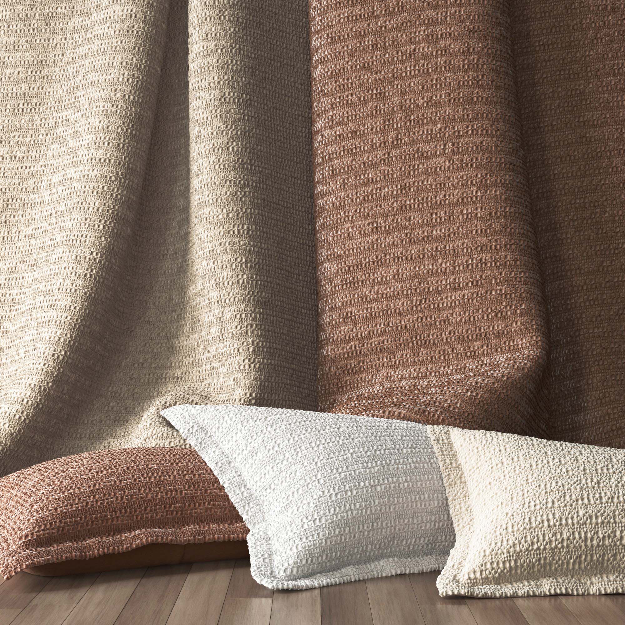 100% Cotton Honeycomb Waffle Textured Duvet Cover with Pillow Shams