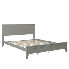 Modern Solid Wood Queen Platform Bed - Beds