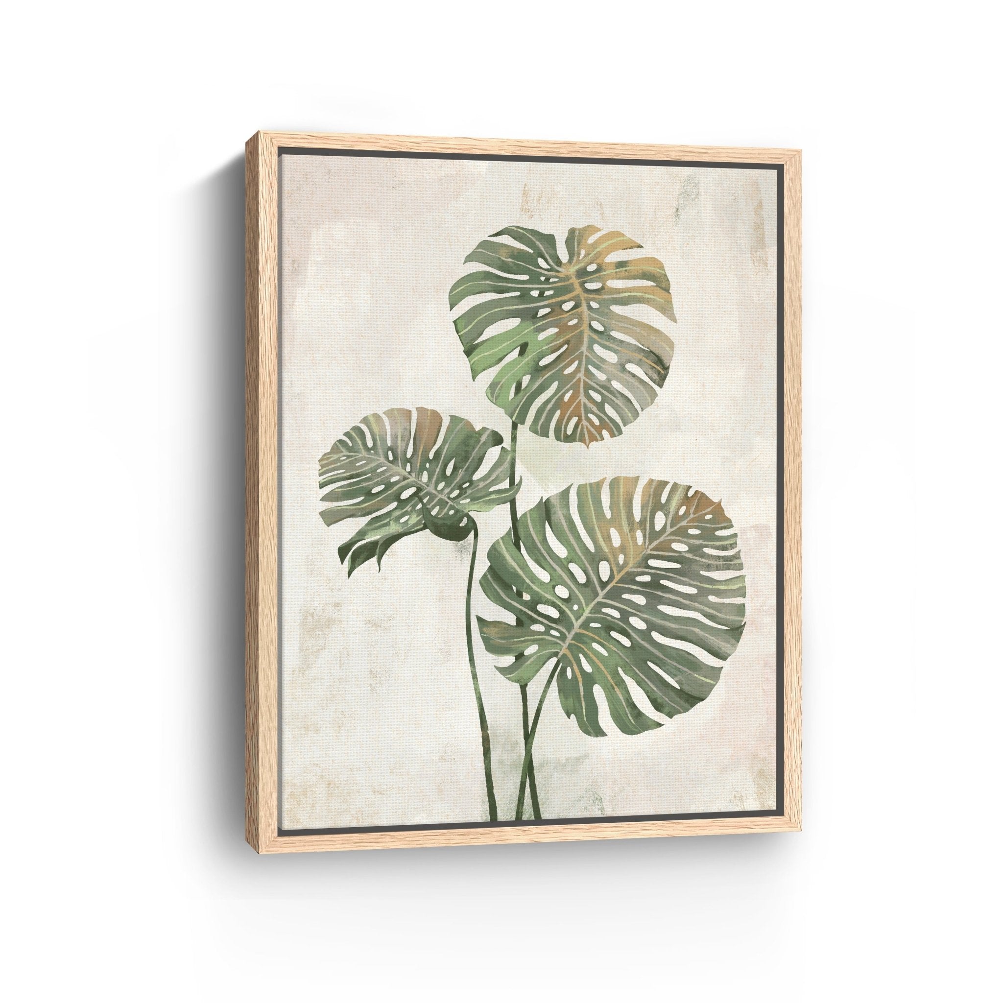 Monstera Leaves Canvas Giclee - Canvas Wall Art