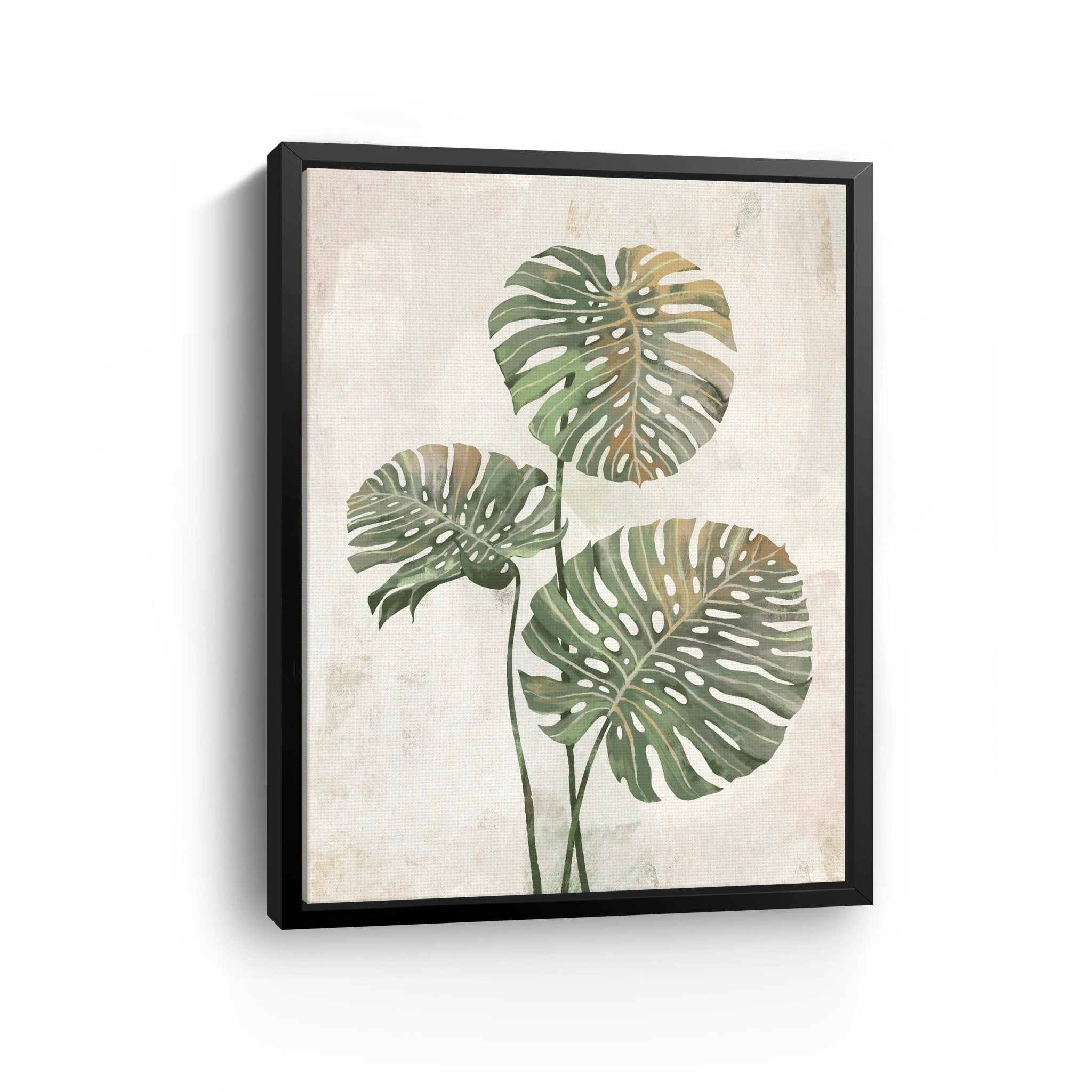 Monstera Leaves Canvas Giclee - Canvas Wall Art