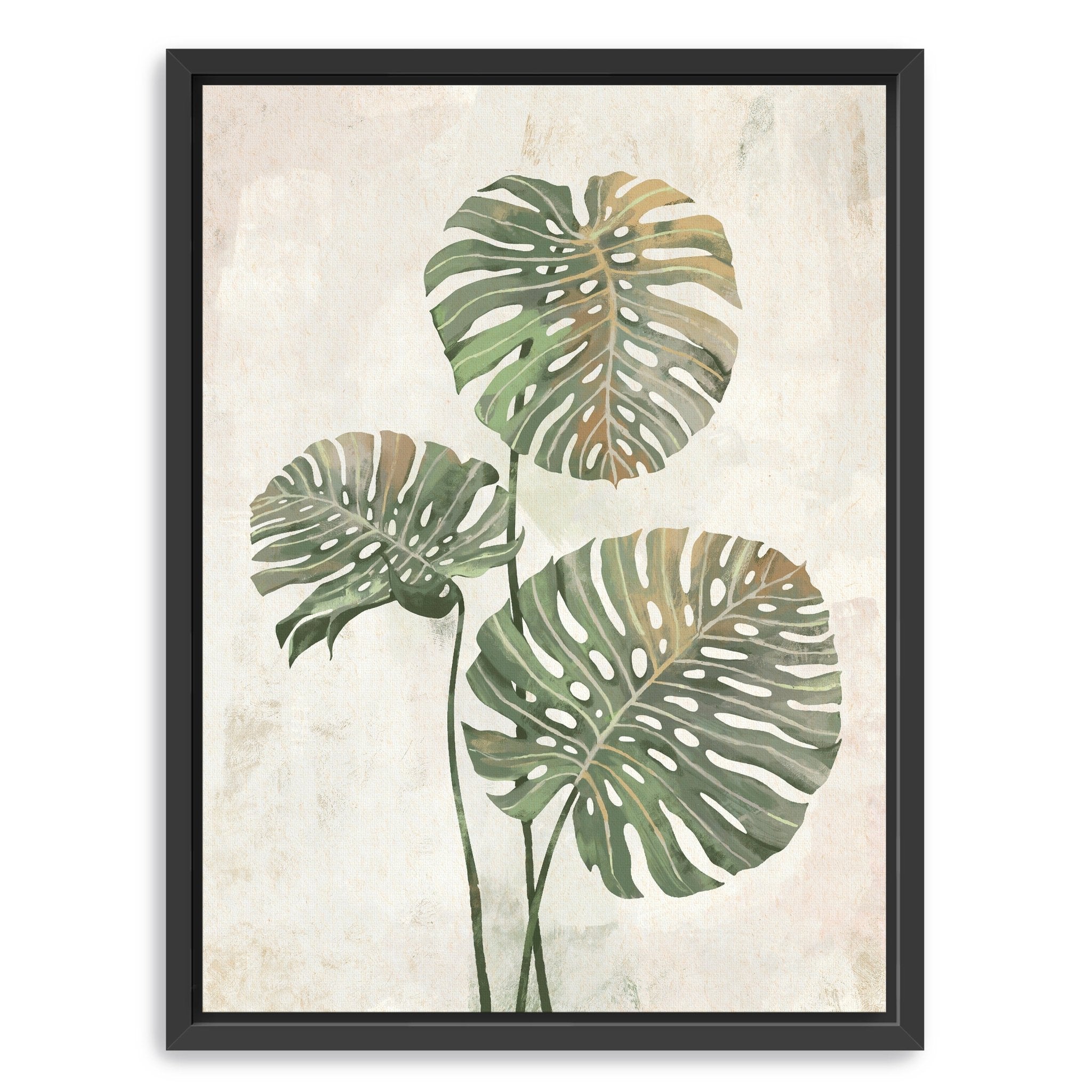 Monstera Leaves Canvas Giclee - Canvas Wall Art