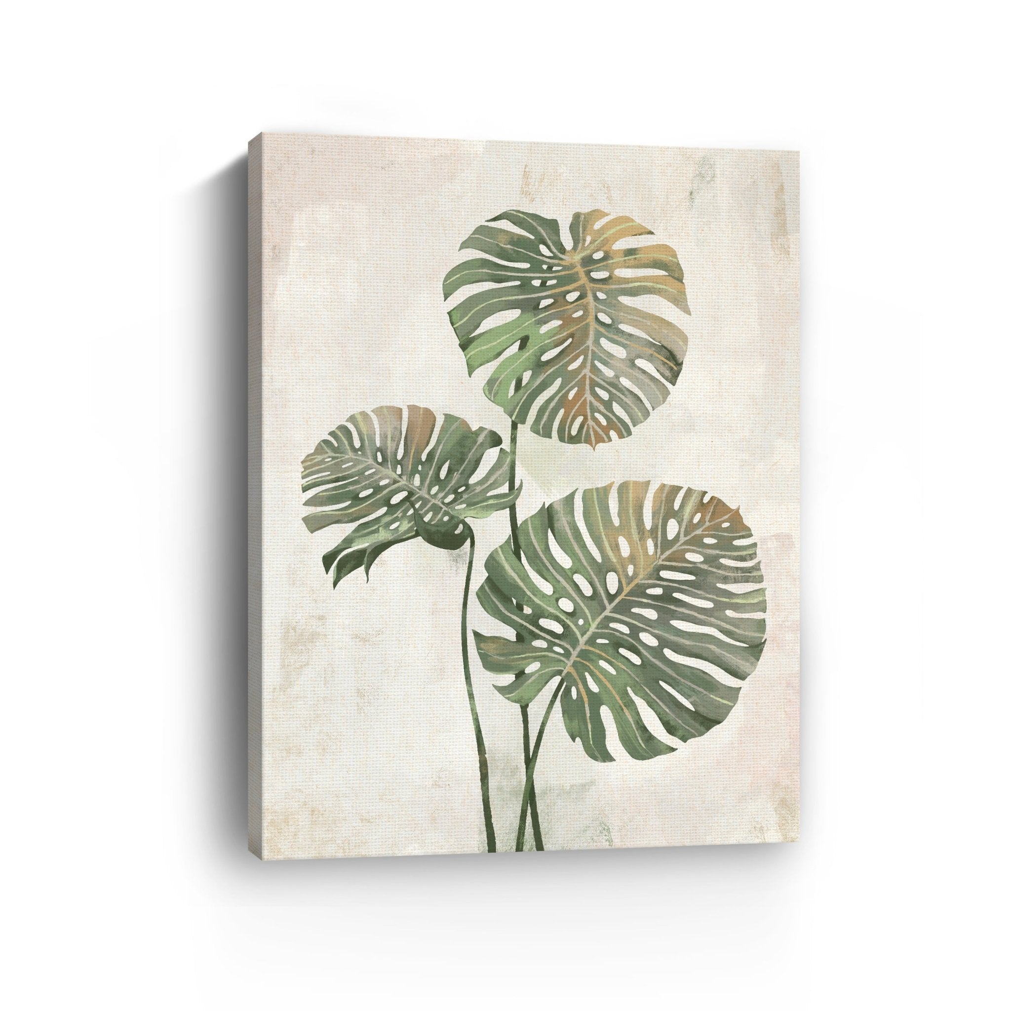 Monstera Leaves Canvas Giclee - Canvas Wall Art
