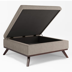 Multi-functional Storage Ottoman with Hydraulic Lift-up Lid - Ottomans