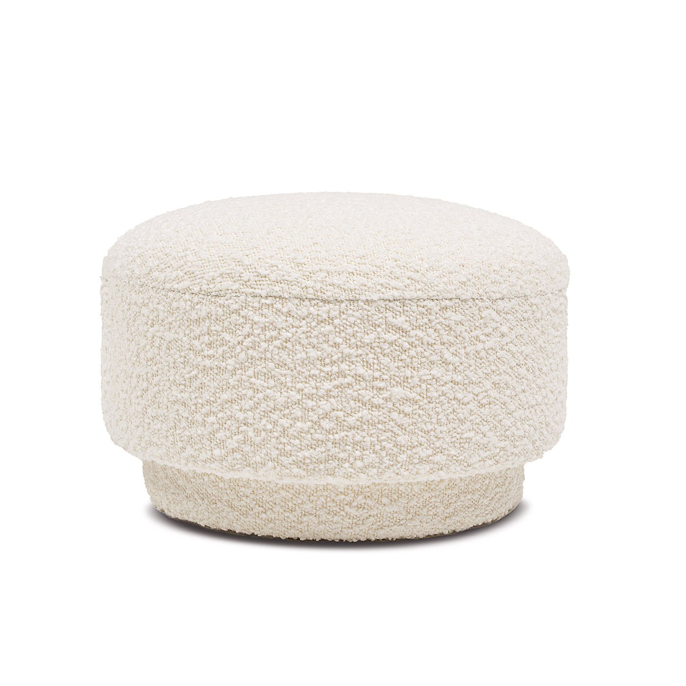 Mushroom Footstool with Sherpa - Textured Upholstery - Accent Stools