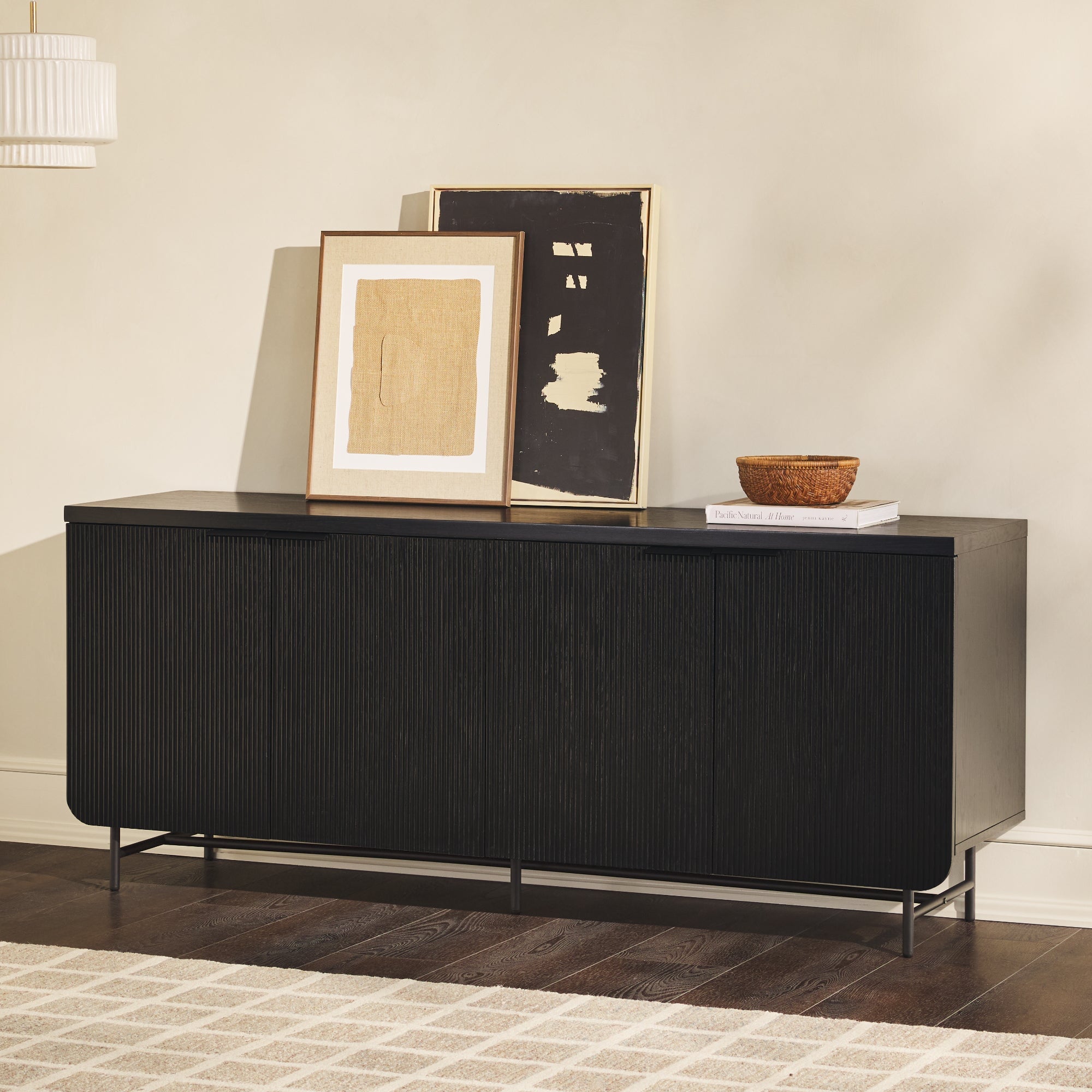 Mystified Sideboard with 4 Fluted Doors - Buffets & Sideboards