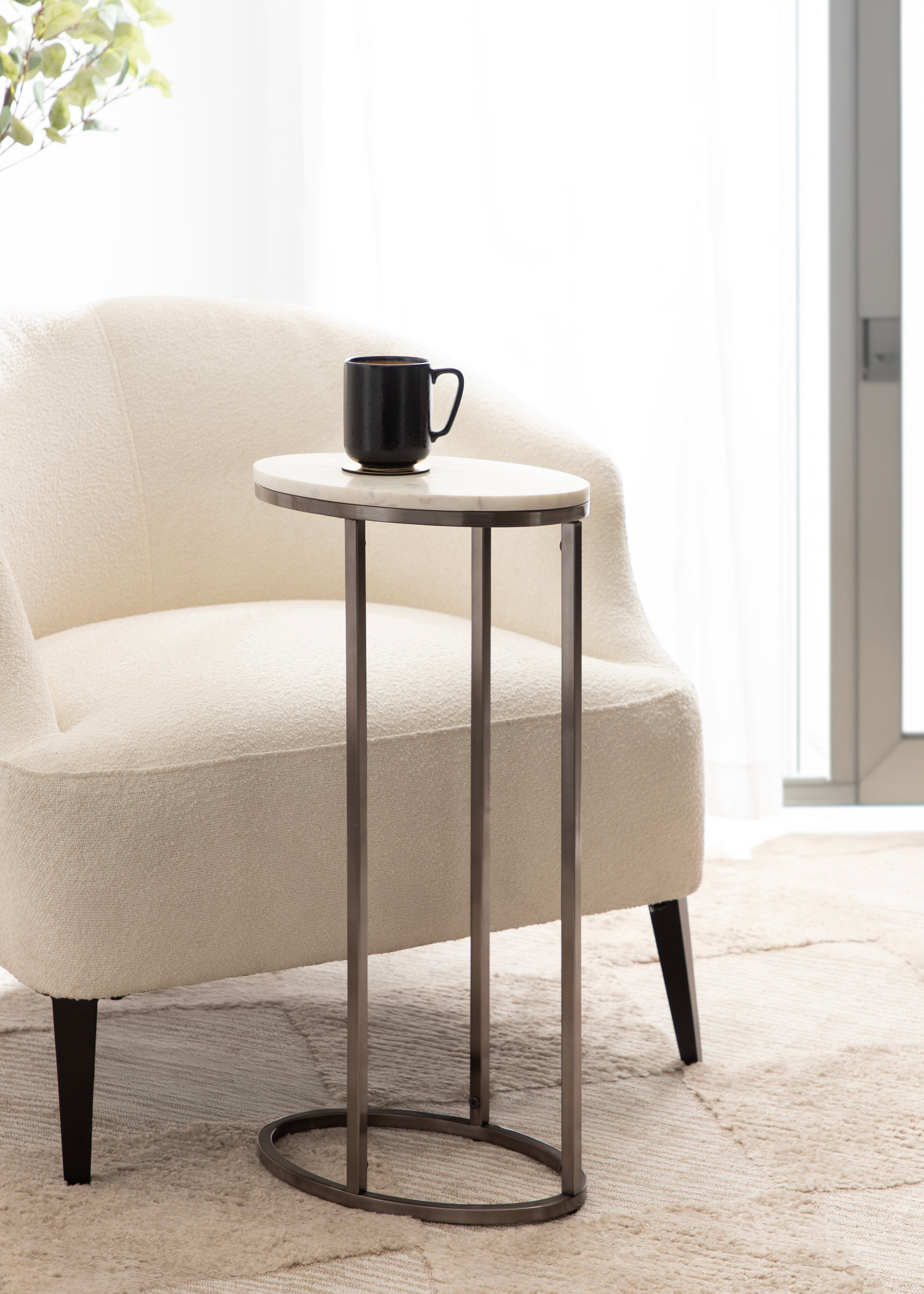 Natalli Marble Oval C-Table