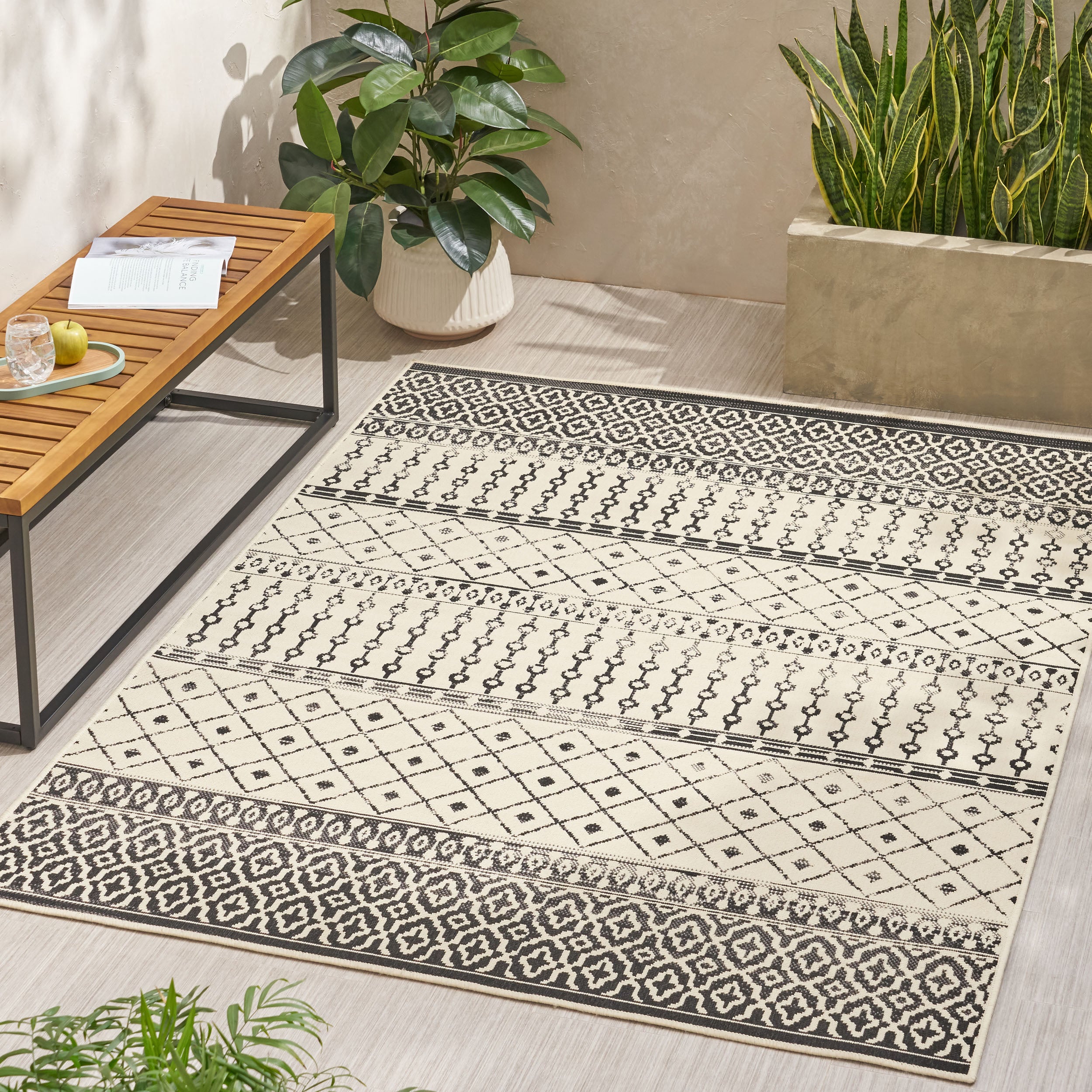 Calamity 63" x 84" Polypropylene Outdoor Area Rug