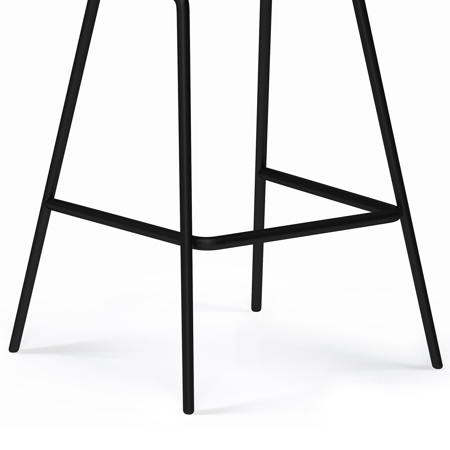 Horizons Faux Leather Stool with Padded Seat and Footrest, Set of 2