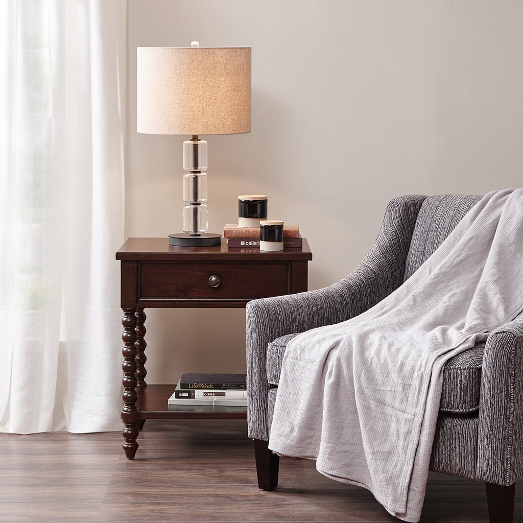 Nightstand with Turned Legs and Shelf - Nightstands