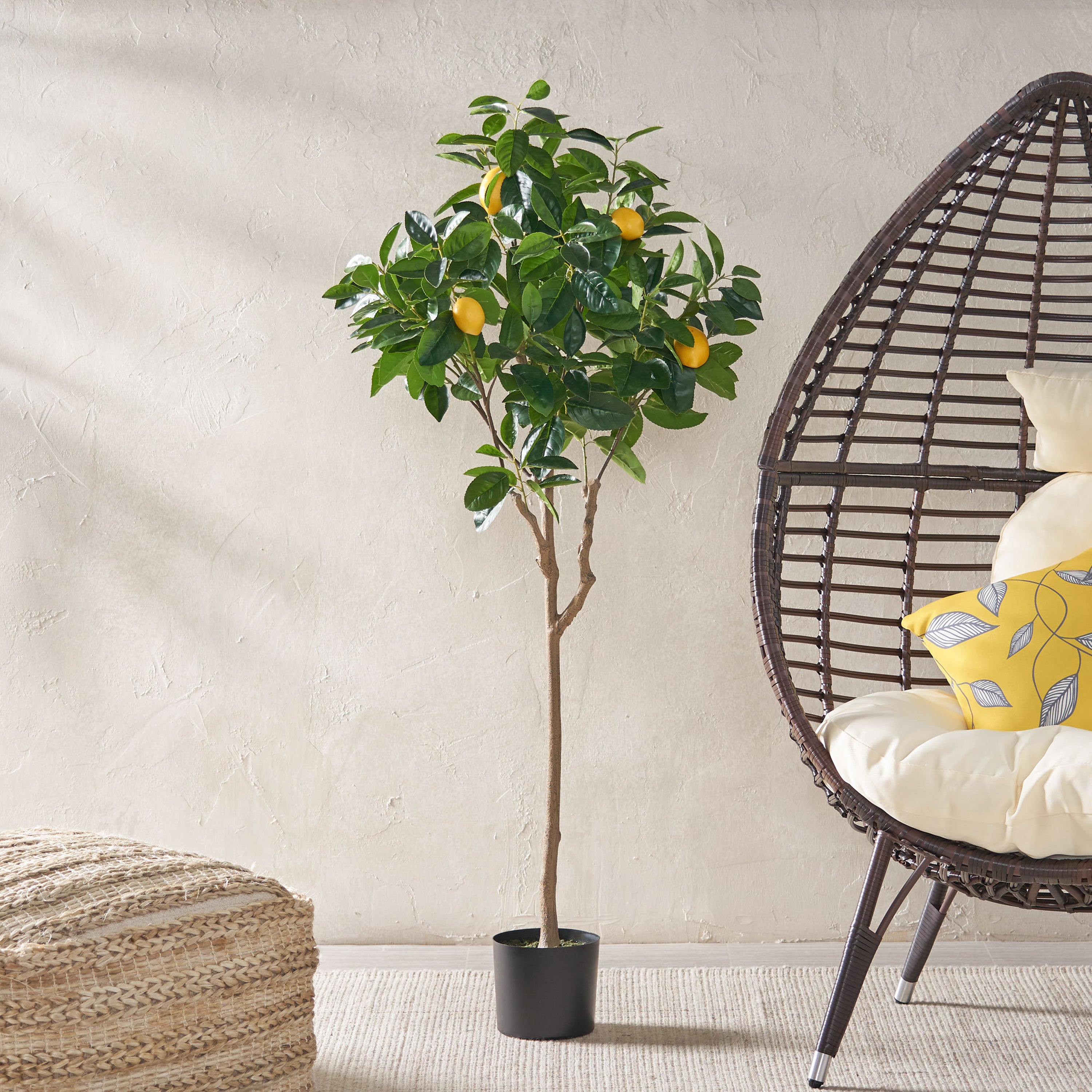 62" Faux Lemon Tree