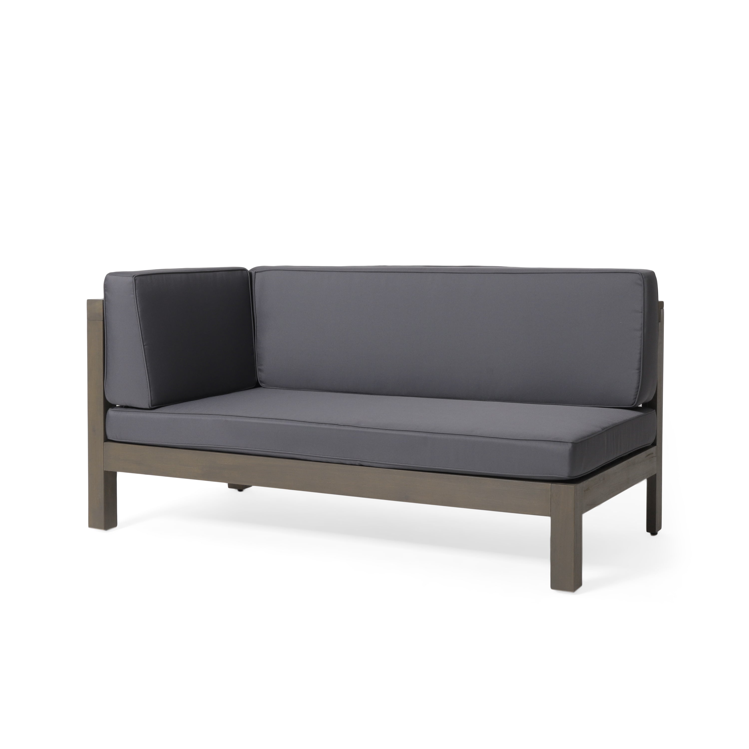 Brava Outdoor X-Back Corner Bench with Coffee Table