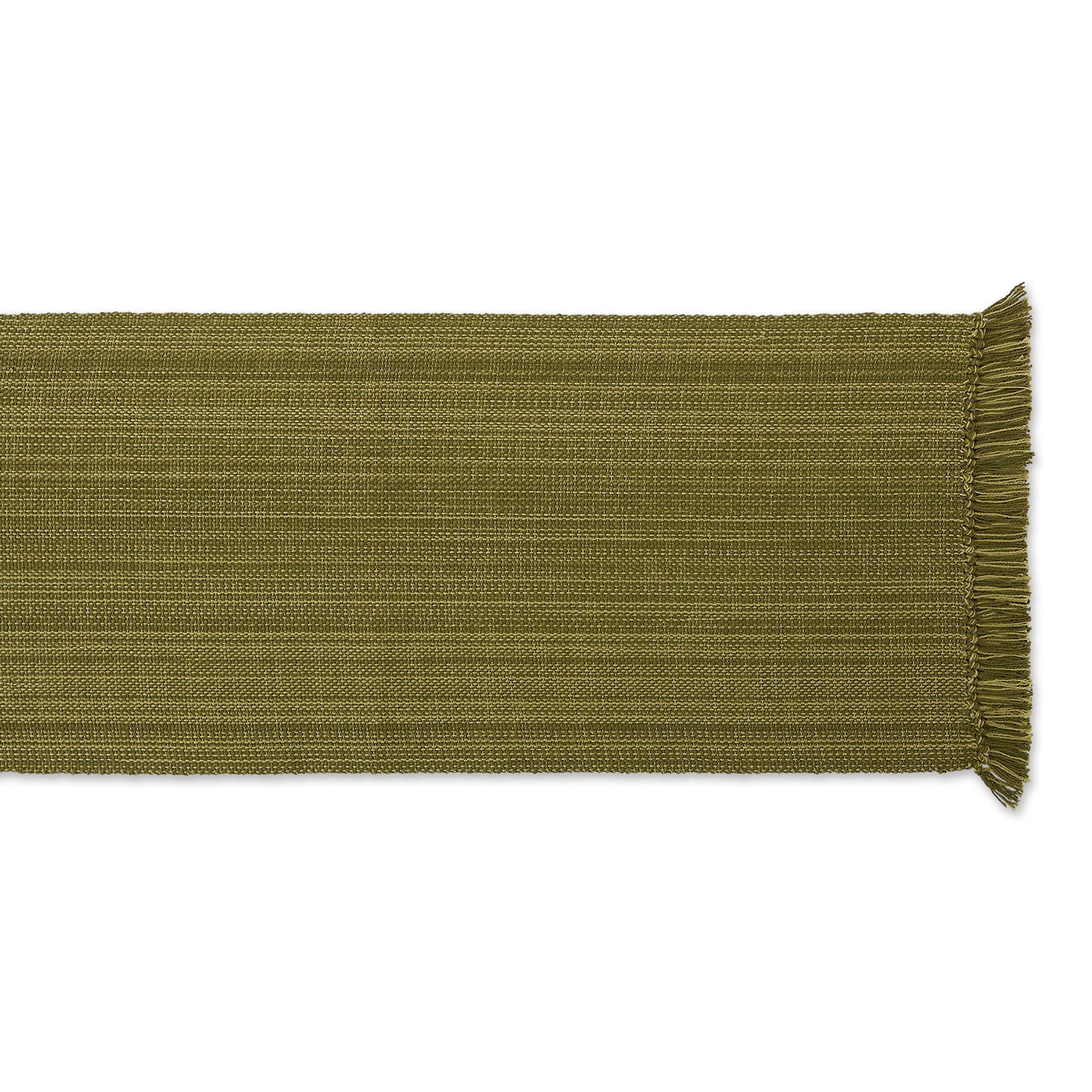 Olive Green Variegated Fringe Table Runner 13X72 - Table Runners