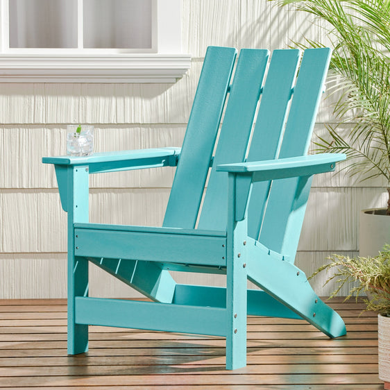 Outdoor Adirondack Chair with Wooden Frame - Outdoor Patio Chair