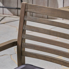 Outdoor Dining Chair with Cushion and Ladder Back - Outdoor Patio Chair