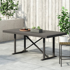 Outdoor Dining Table with X-Shape Legs - Outdoor Tables