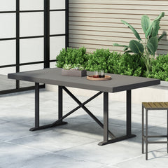 Outdoor Dining Table with X-Shape Legs - Outdoor Tables