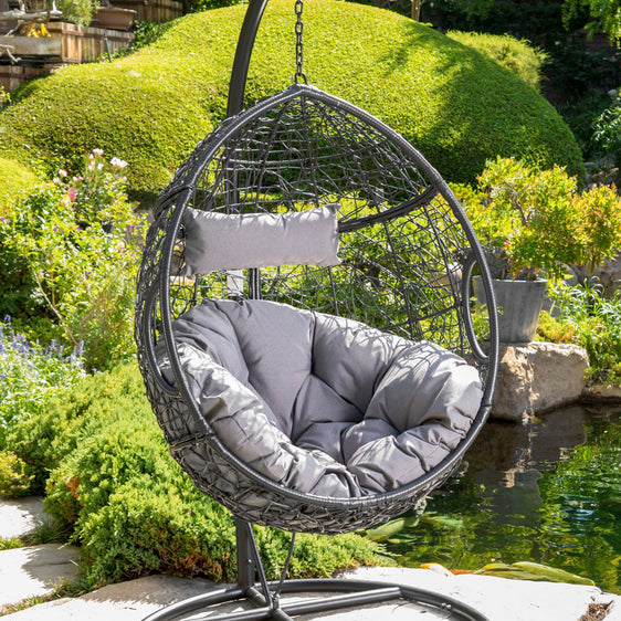 Outdoor-Hanging-Basket-Chair-with-Egg-Shape-and-Water-Resistance-Cushion-Swing-Chairs