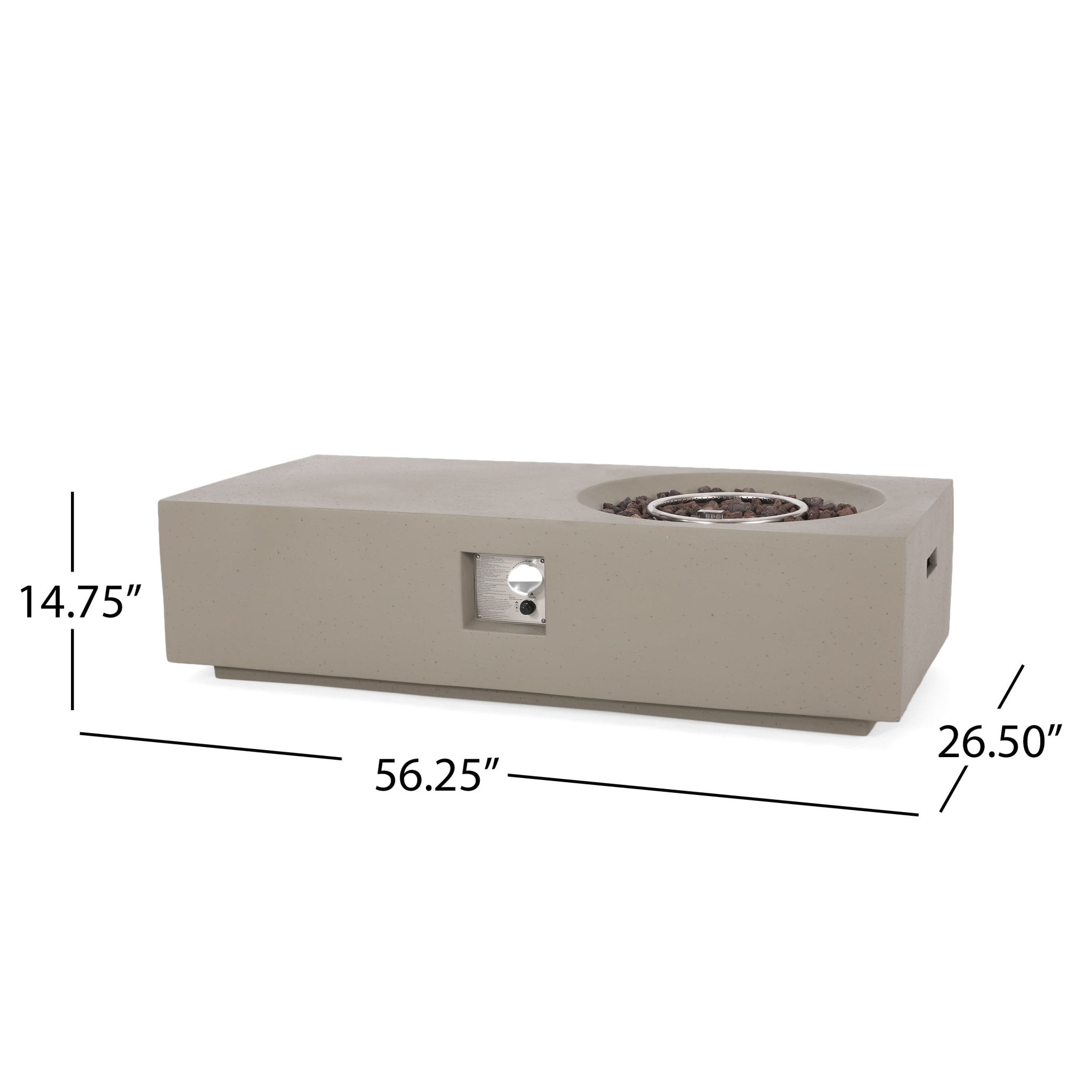 Outdoor Magnesium Oxide Firepit with Rectangle Shape - Firepits
