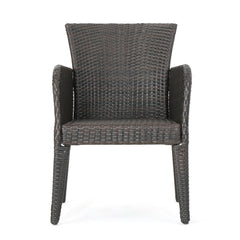 Outdoor PE Wicker Dining Armchair - Accent Chairs
