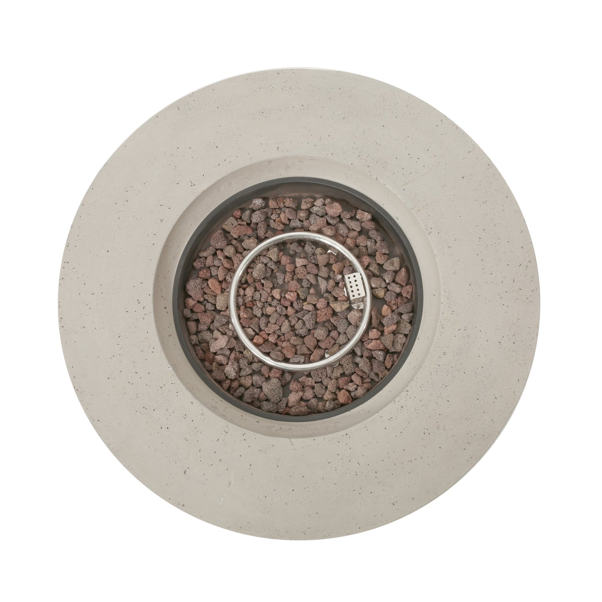 Outdoor Round Concrete Propane Firepit - Firepits