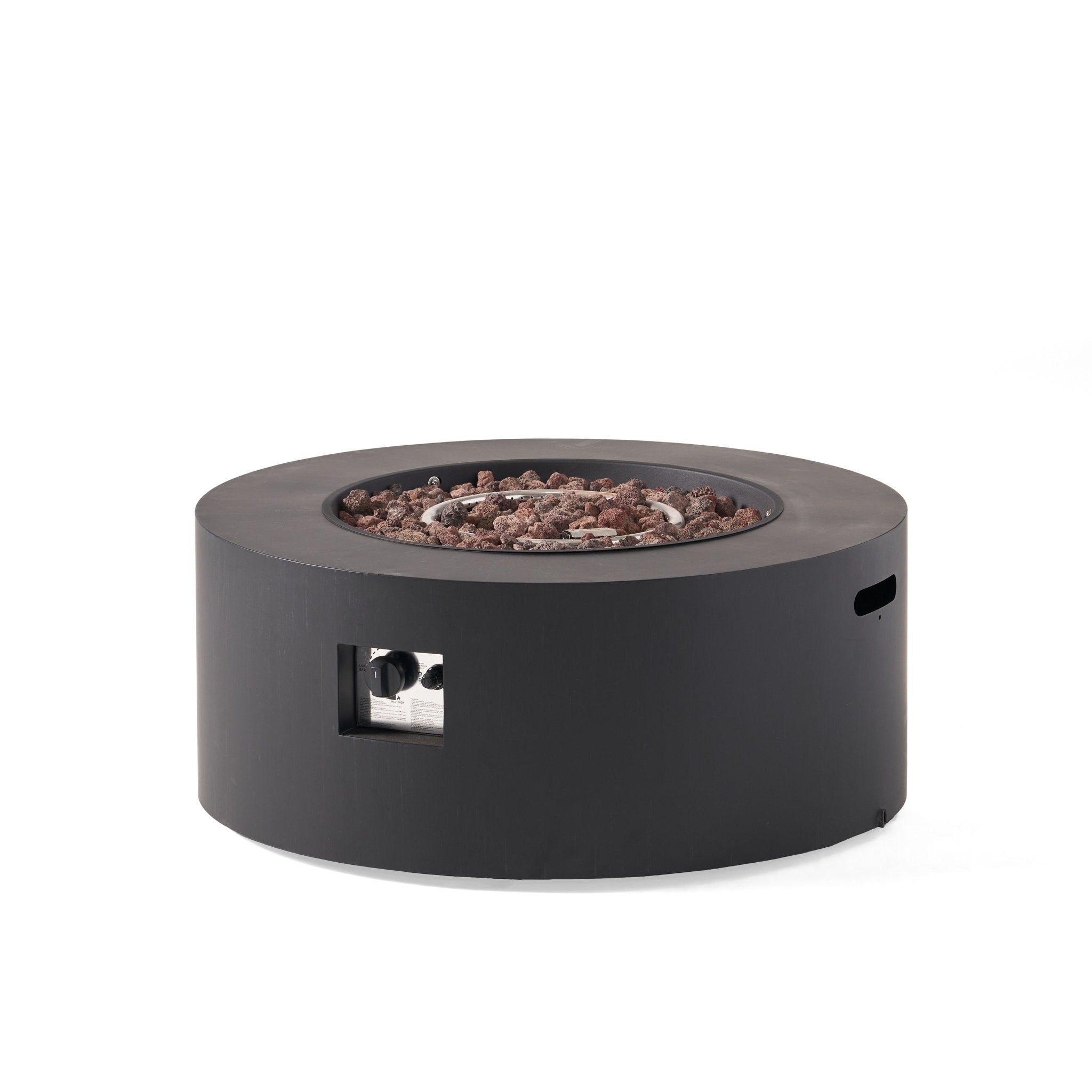Outdoor Round Iron Propane Firepit - Firepits
