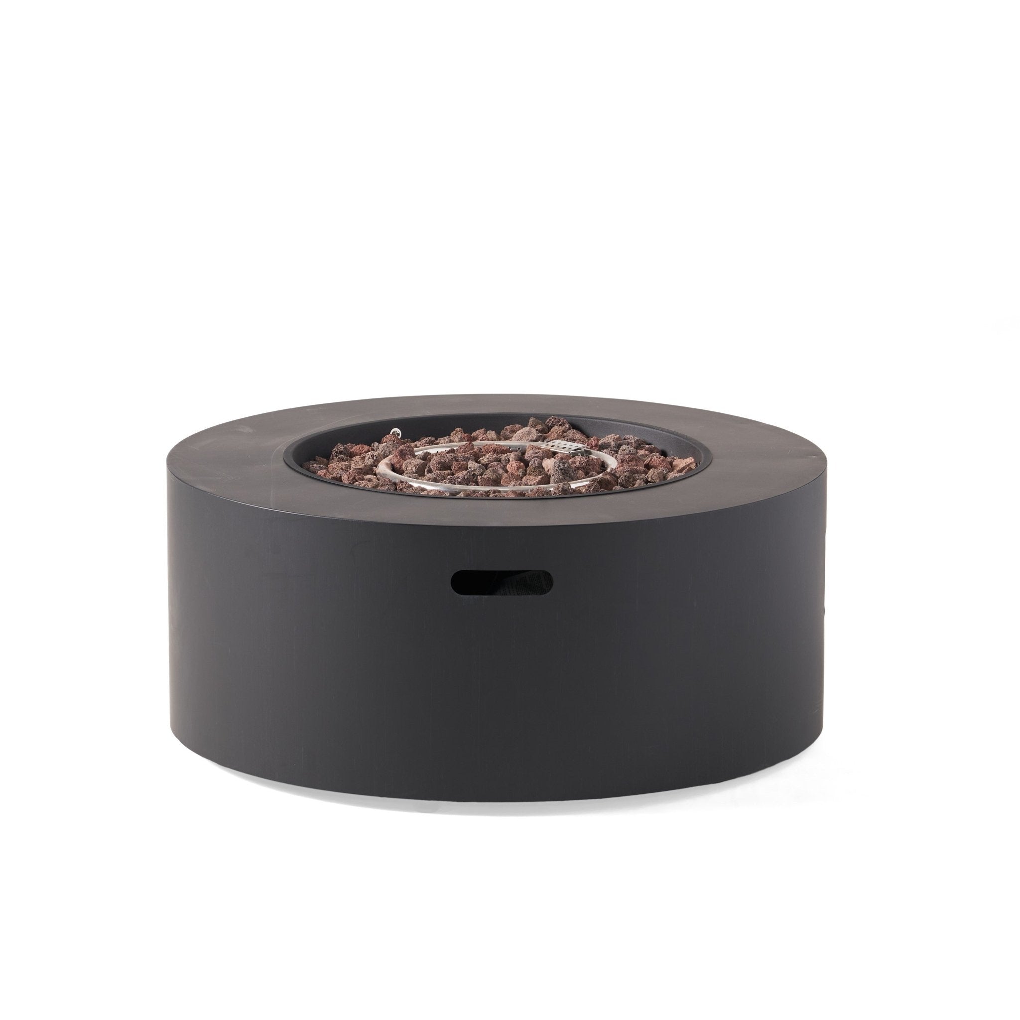 Outdoor Round Iron Propane Firepit - Firepits