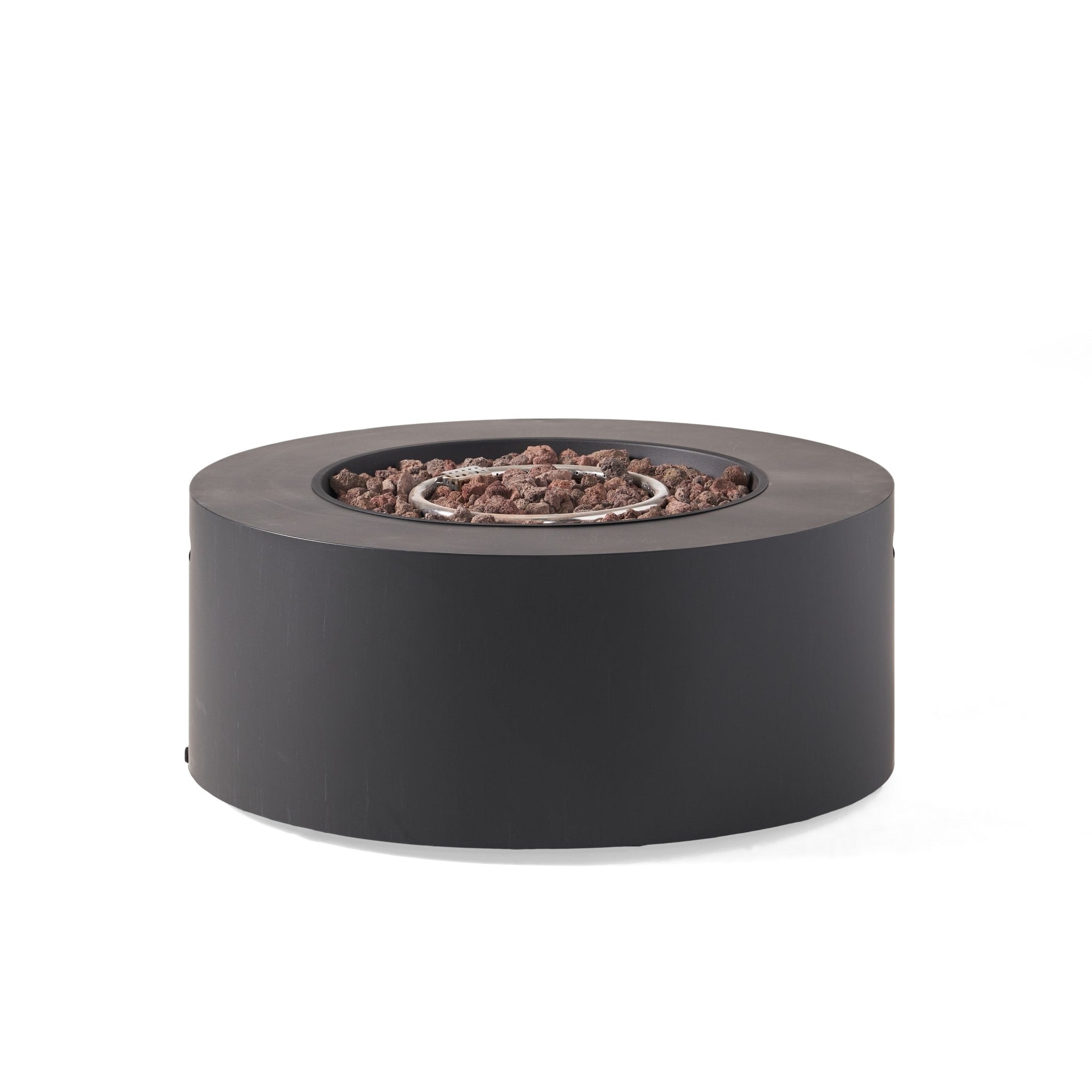 Outdoor Round Iron Propane Firepit - Firepits
