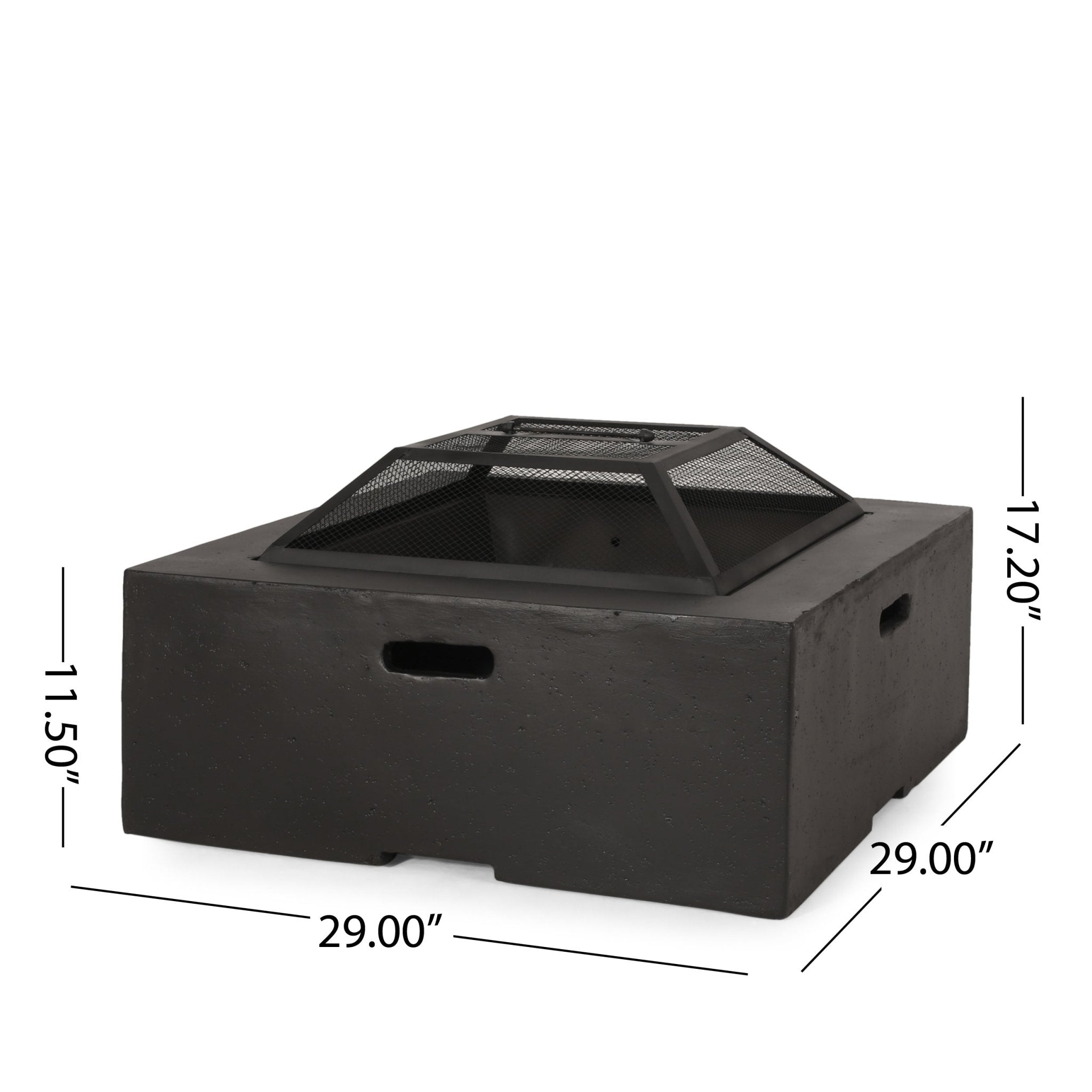 Outdoor Square Wood Burning Firepit - Firepits