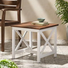 Outdoor Wooden Table with X Shape Legs - Outdoor Tables