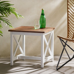 Outdoor Wooden Table with X Shape Legs - Outdoor Tables