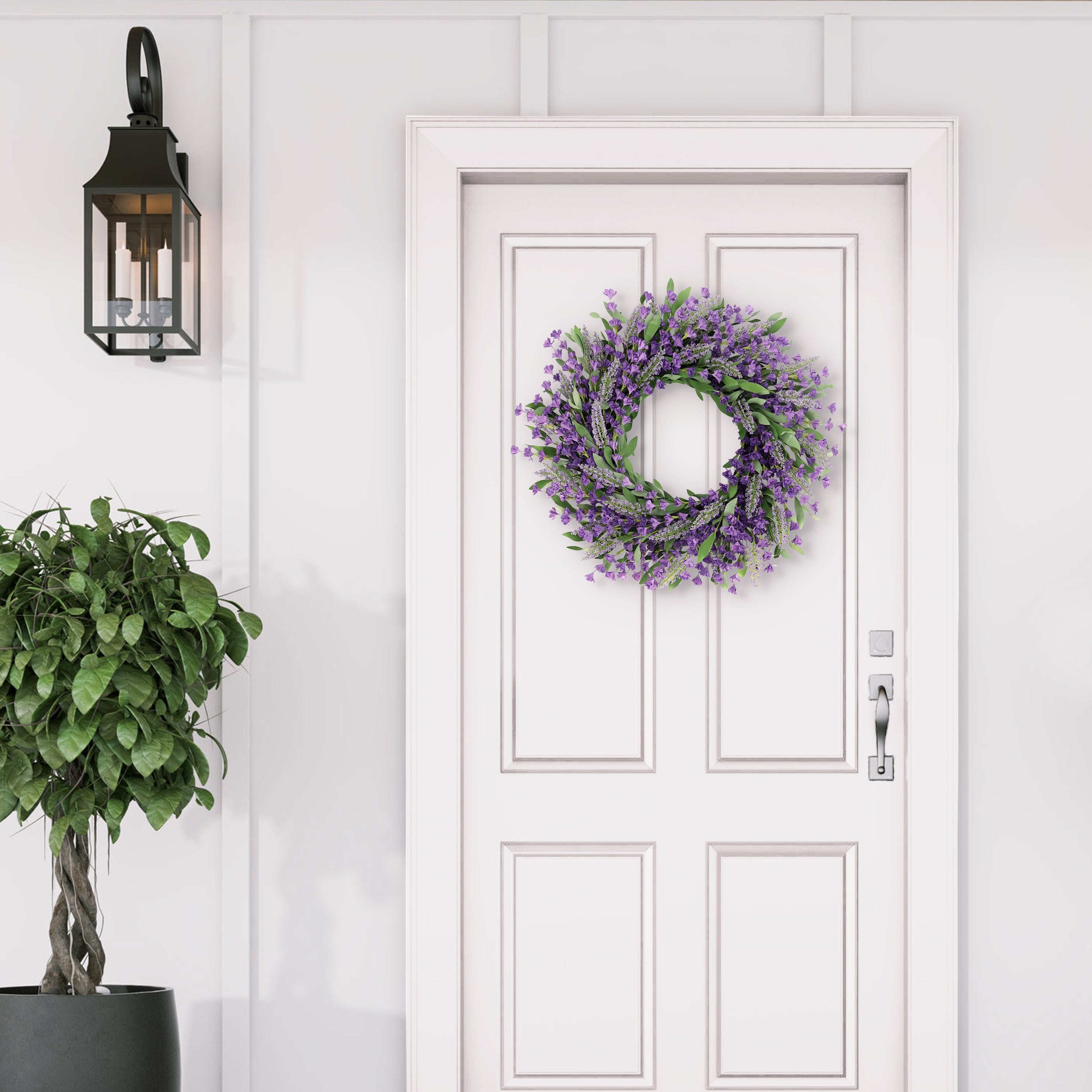 24" Artificial Lavender Spring Wreath