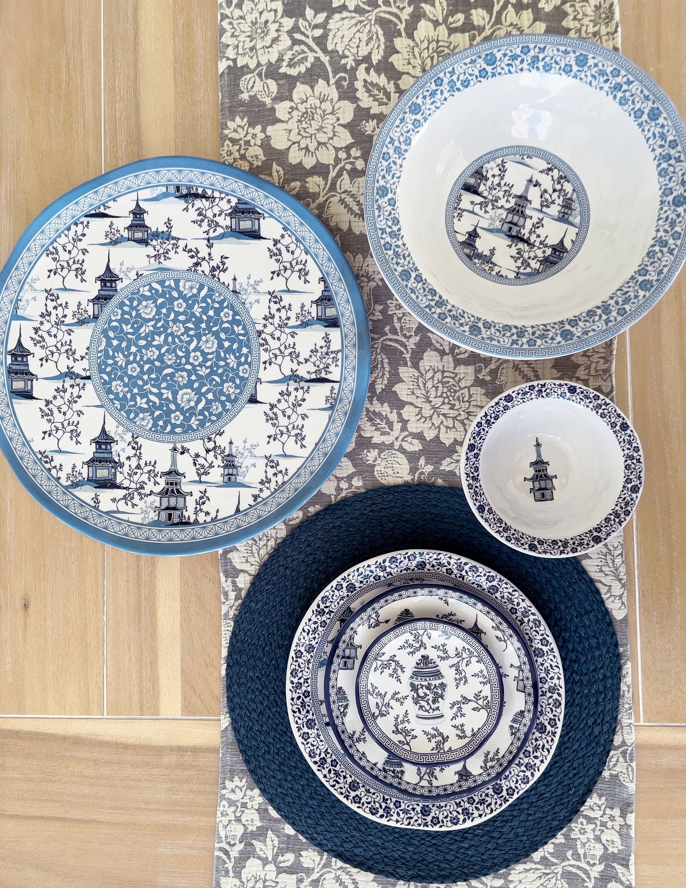 Pagoda 9.5" Melamine Salad Plate, Set of 4