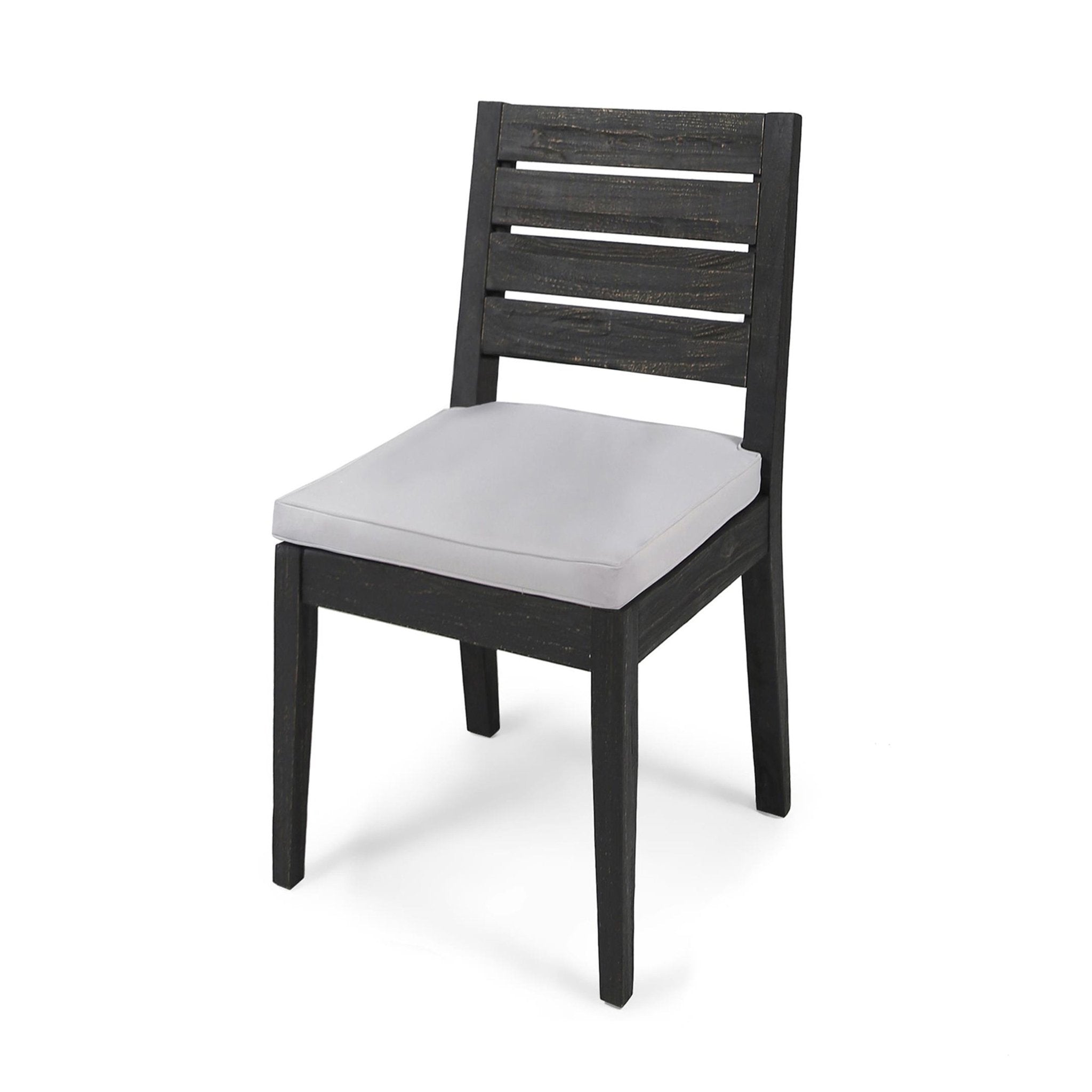 Patio Armless Dining Chair with Laid - Back Slat Panel Design, Set of 2 - Outdoor Dining Chairs