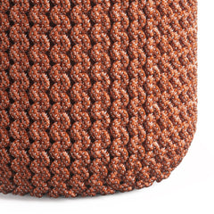 PET Polyester Woven Knitted Round Pouf - Pouf