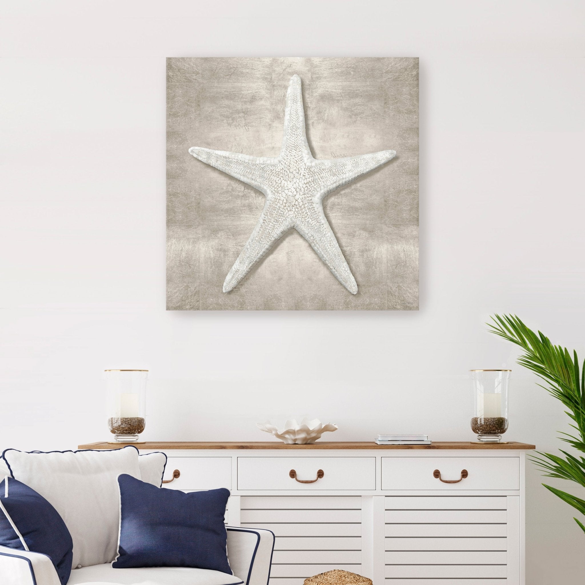 Pewter Seashells III Canvas Giclee - Canvas Wall Art