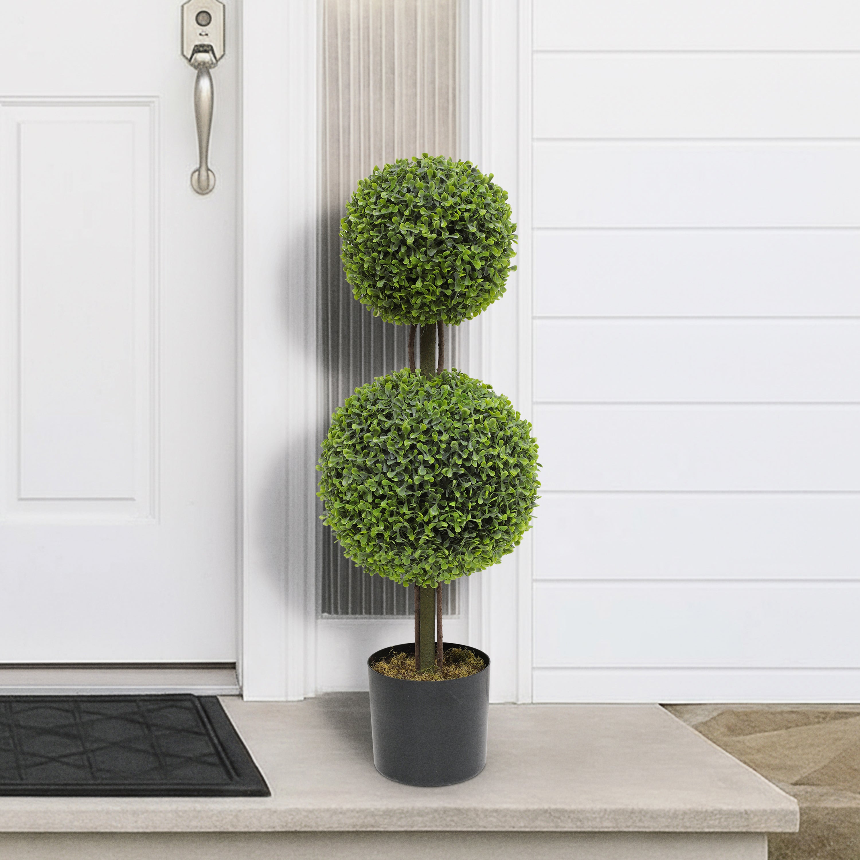 3 ft. Artificial Boxwood Topiary Double Balls Tree