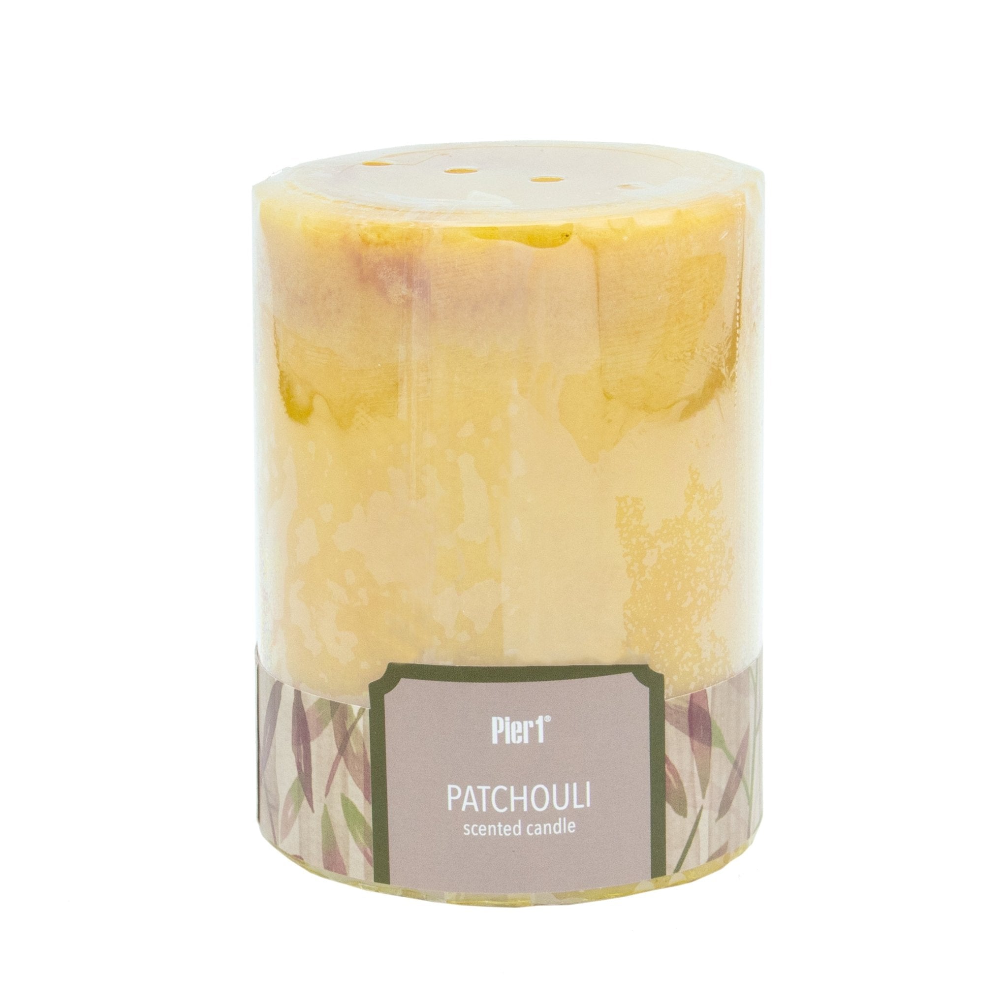 Pier 1 Patchouli 3x4 Solid Pillar Candle - Pillar Candles