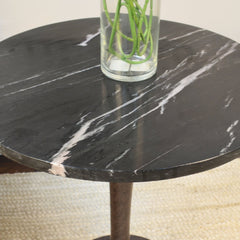 Piuma Marble Top Accent Table - End Tables