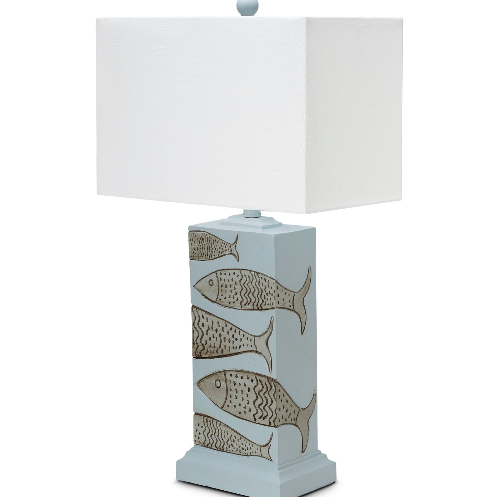 Pompano 28" Polyresin Coastal Fish Table lamp, (Set of 2) - Table Lamps