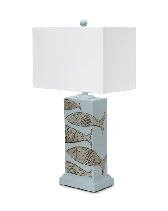 Pompano 28" Polyresin Coastal Fish Table lamp, (Set of 2) - Table Lamps