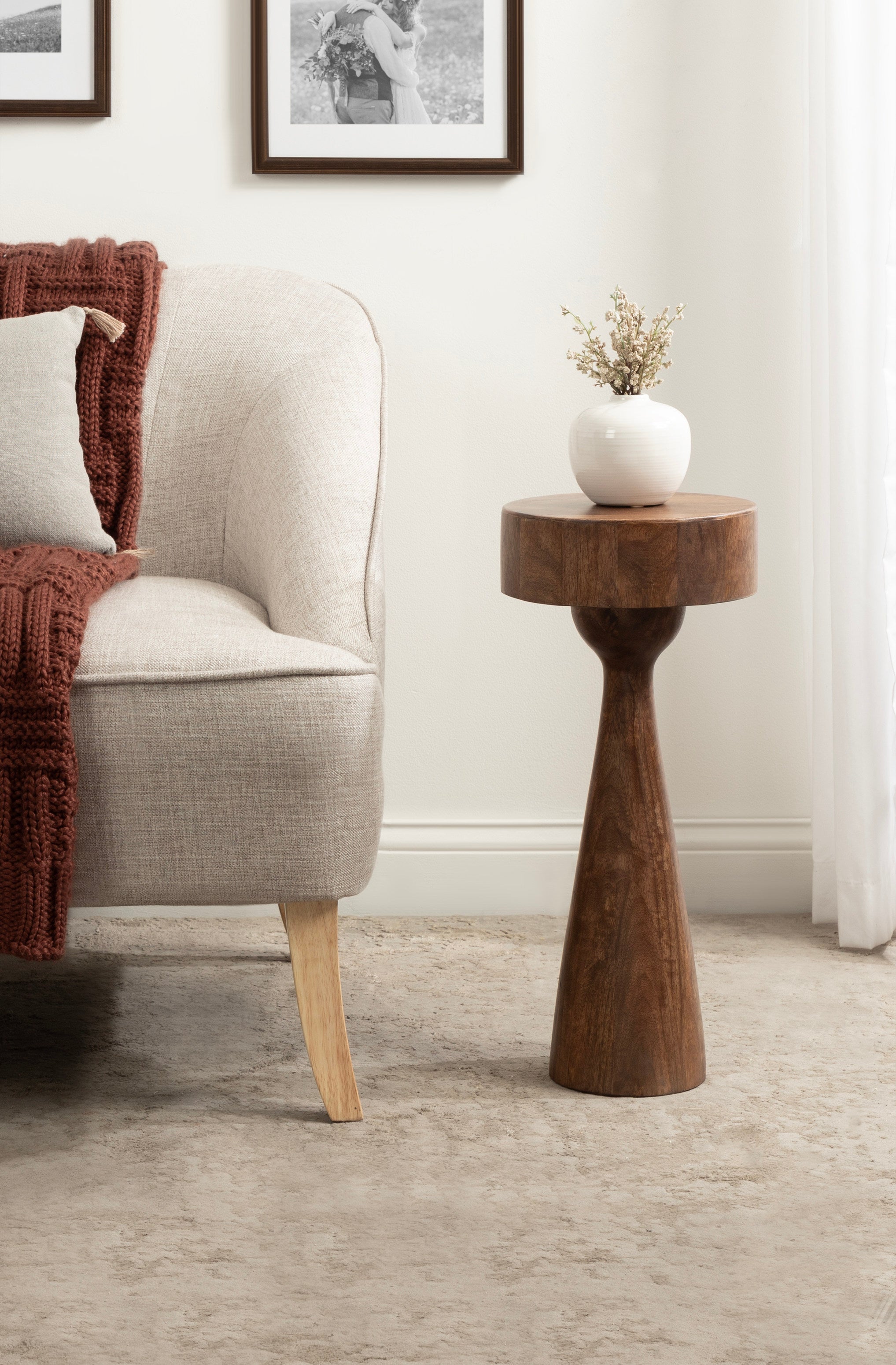 Solbrett Wood Drink Table