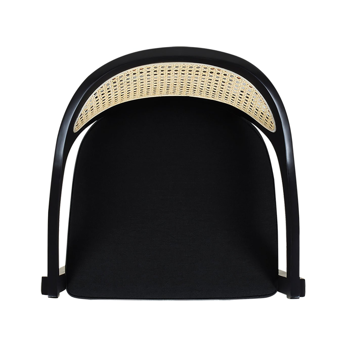 Pyrla 26" Upholstered Counter Stool with Curved Cane Back and Wood Legs - Counter Stools