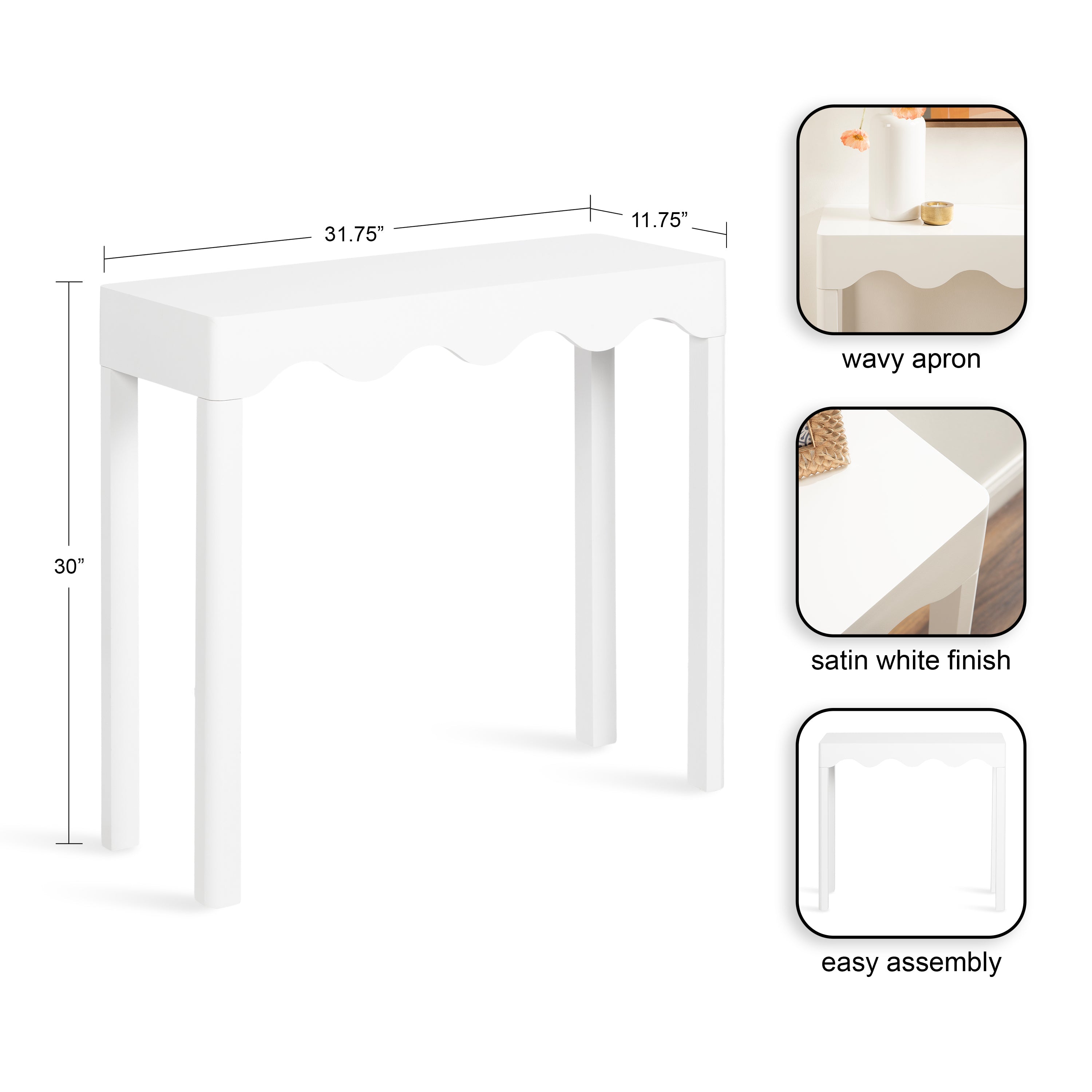 Maida Wood Console Table