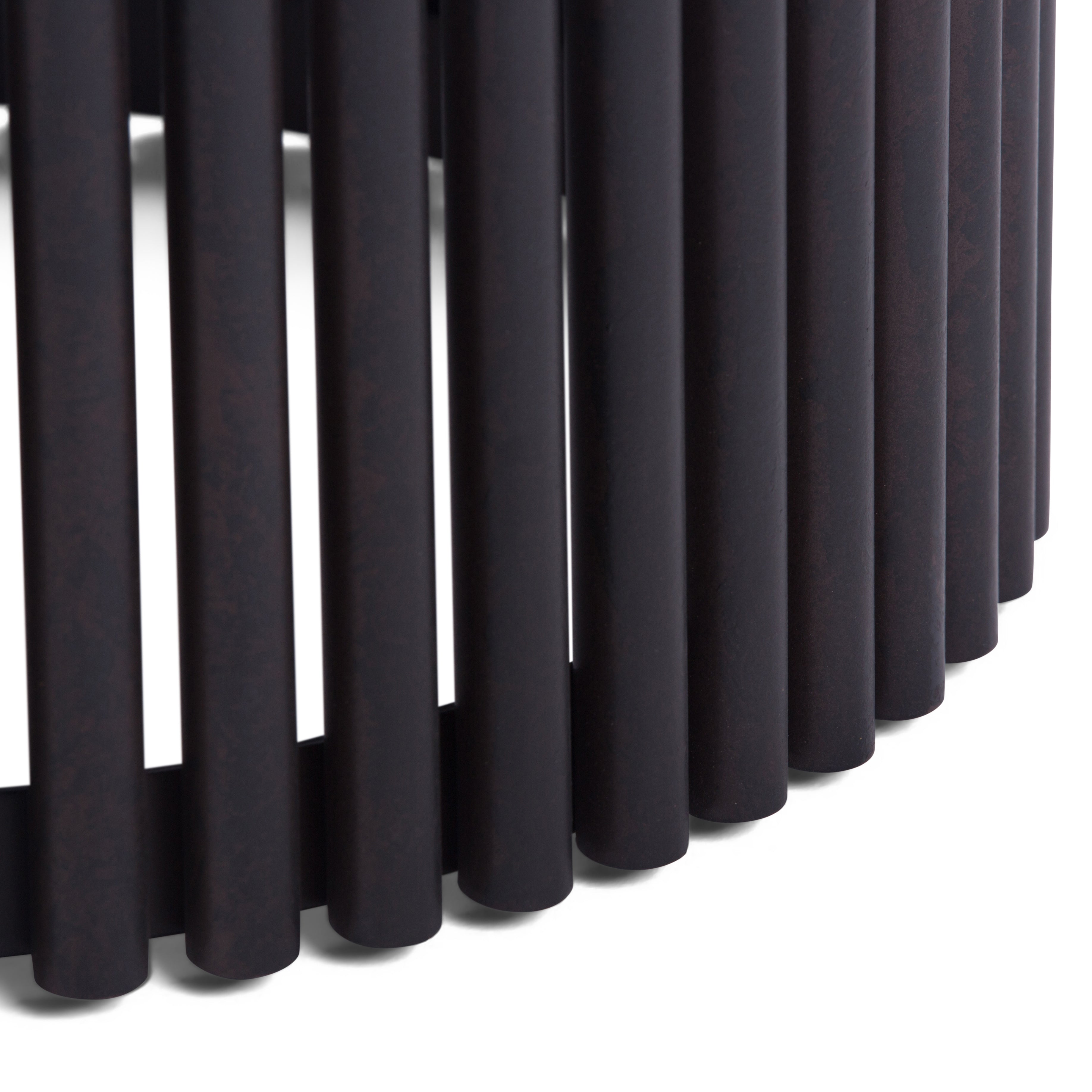 Valiant Cylinder-Shaped Accent Table with Pipe Design Base