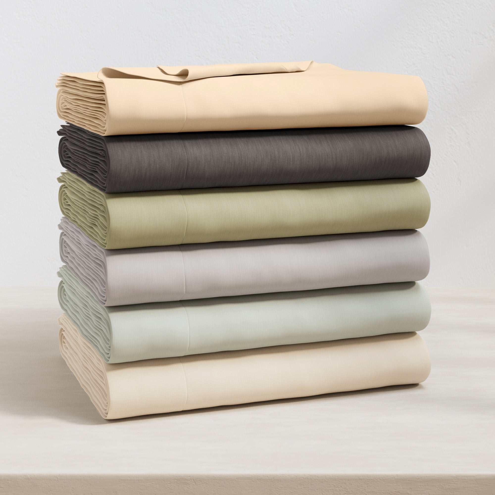 Cotton Heathered Melange Jersey Knit Sheet Set