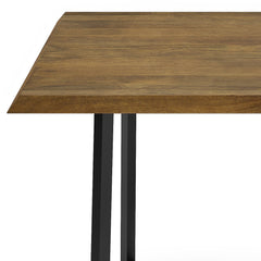 Quell Solid Wood Dining Table with Inverted Metal Base - Dining Tables